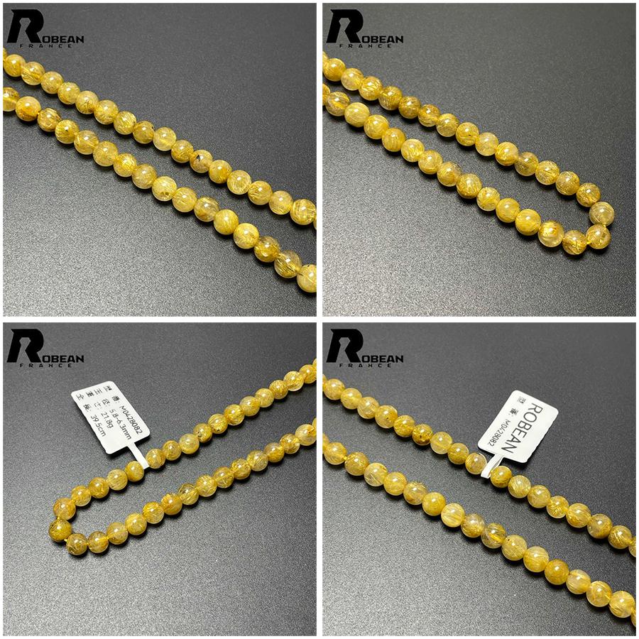 レア EU製☆ROBEAN・黄金タイチンルチル☆黄金針水晶 ゴールド 金運 