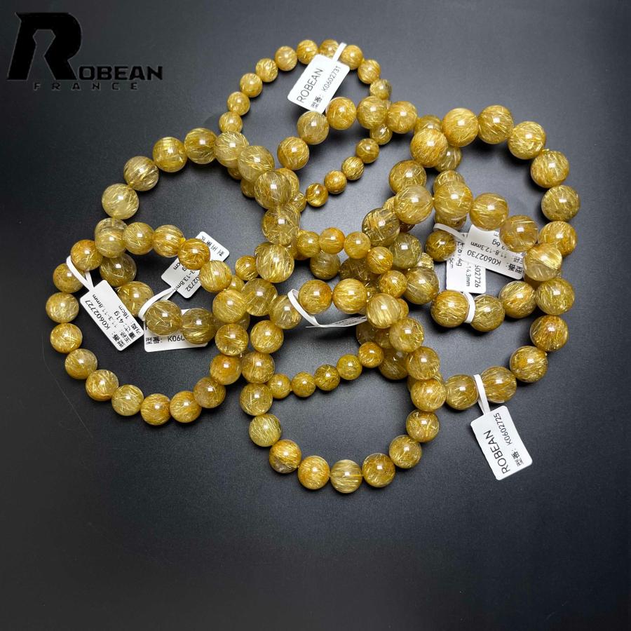10%off 夢色 EU製☆ROBEAN・極!極満針ルチルクォーツ☆ブレスレット 