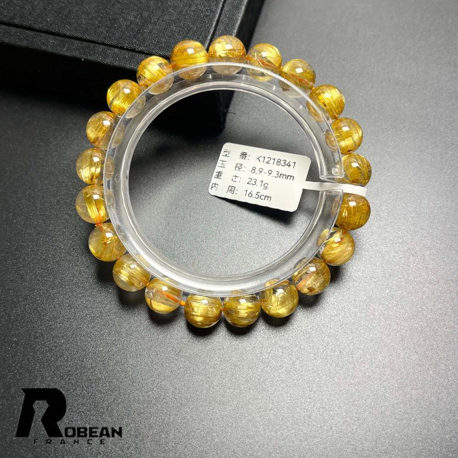 上級 EU製 ★ROBEAN・極!極満針ルチルクォーツ★ブレスレット パワーストーン 天然石 綺麗 金運 お守り アクセサリー レディース メンズの画像