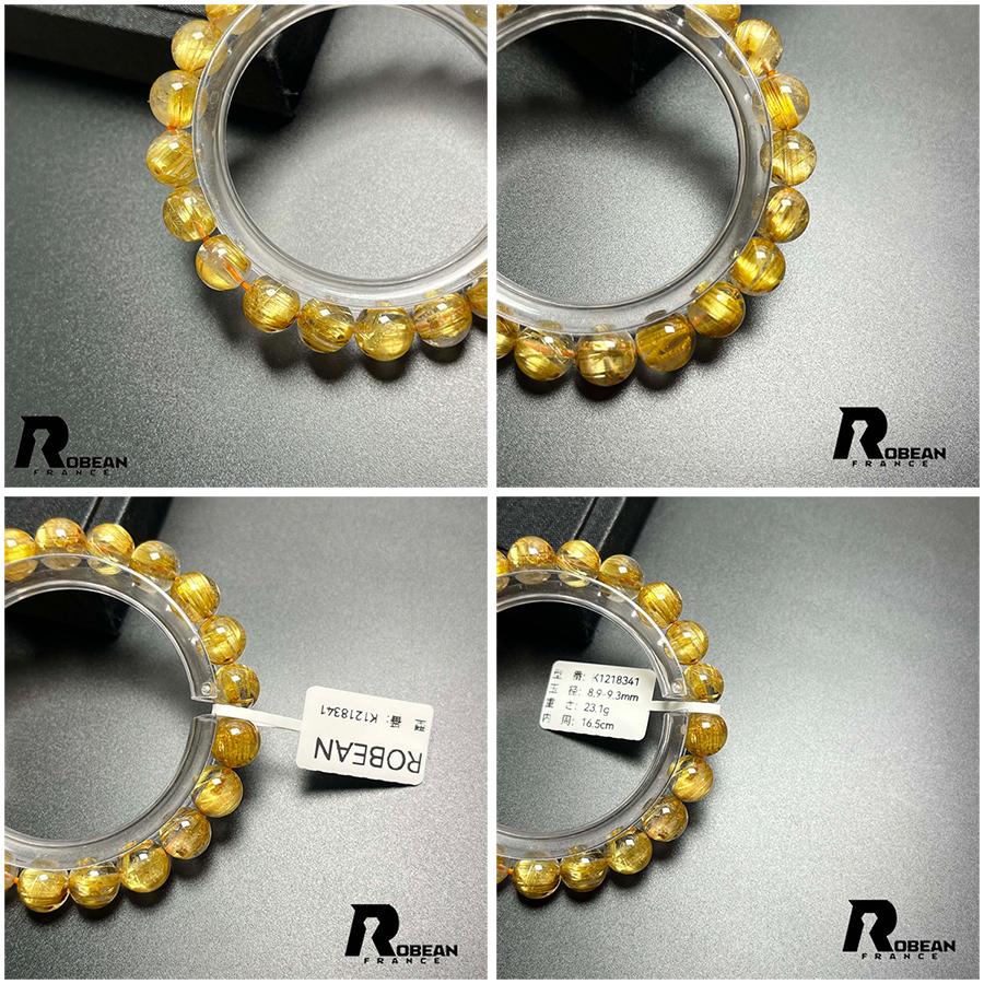 上級 EU製 ★ROBEAN・極!極満針ルチルクォーツ★ブレスレット パワーストーン 天然石 綺麗 金運 お守り アクセサリー レディース メンズの画像