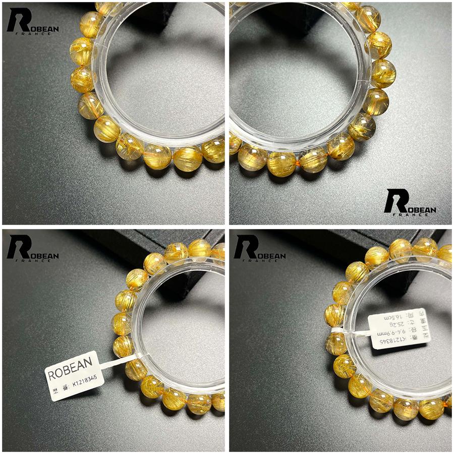 上級 EU製 ★ROBEAN・極!極満針ルチルクォーツ★ブレスレット パワーストーン 天然石 綺麗 金運 お守り アクセサリー レディース メンズの画像