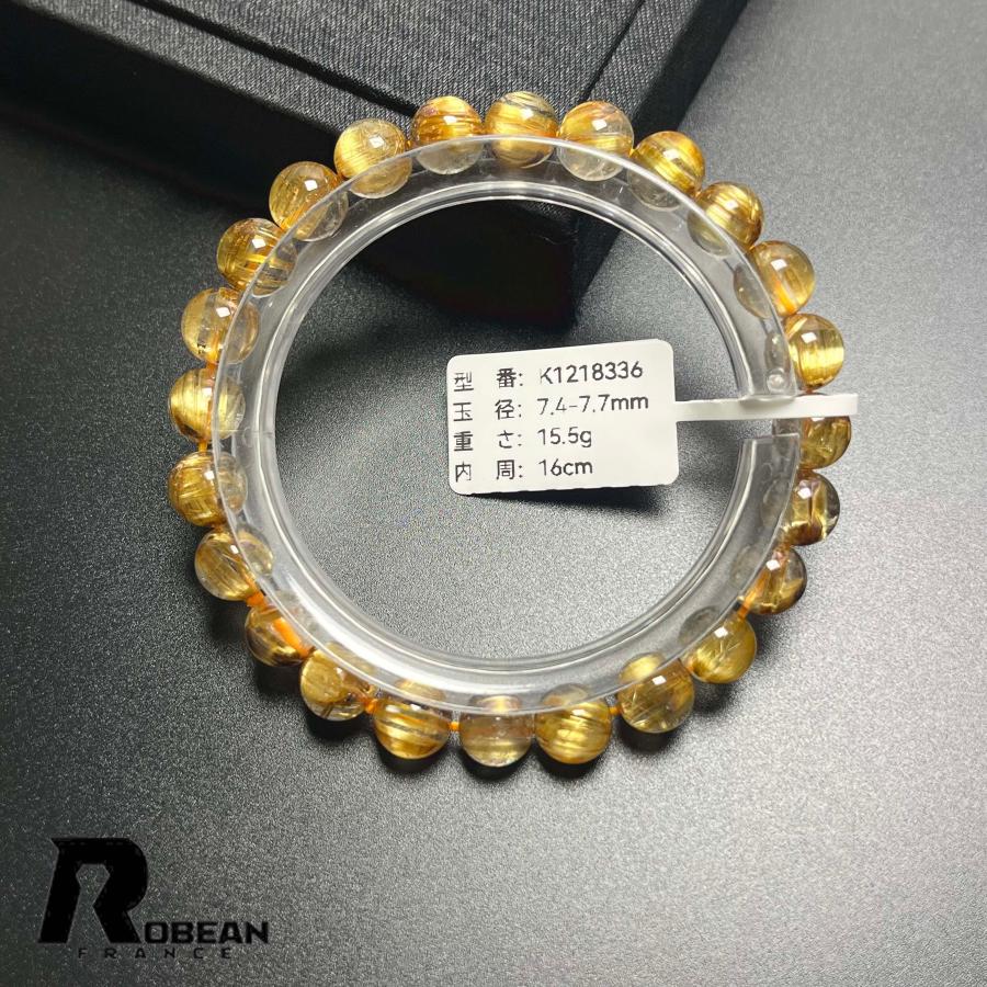 上級 EU製 ★ROBEAN・極!極満針ルチルクォーツ★ブレスレット パワーストーン 天然石 綺麗 金運 お守り アクセサリー レディース メンズの画像
