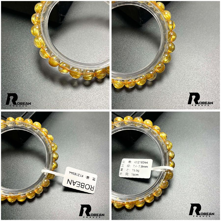 上級 EU製 ★ROBEAN・極!極満針ルチルクォーツ★ブレスレット パワーストーン 天然石 綺麗 金運 お守り アクセサリー レディース メンズの画像