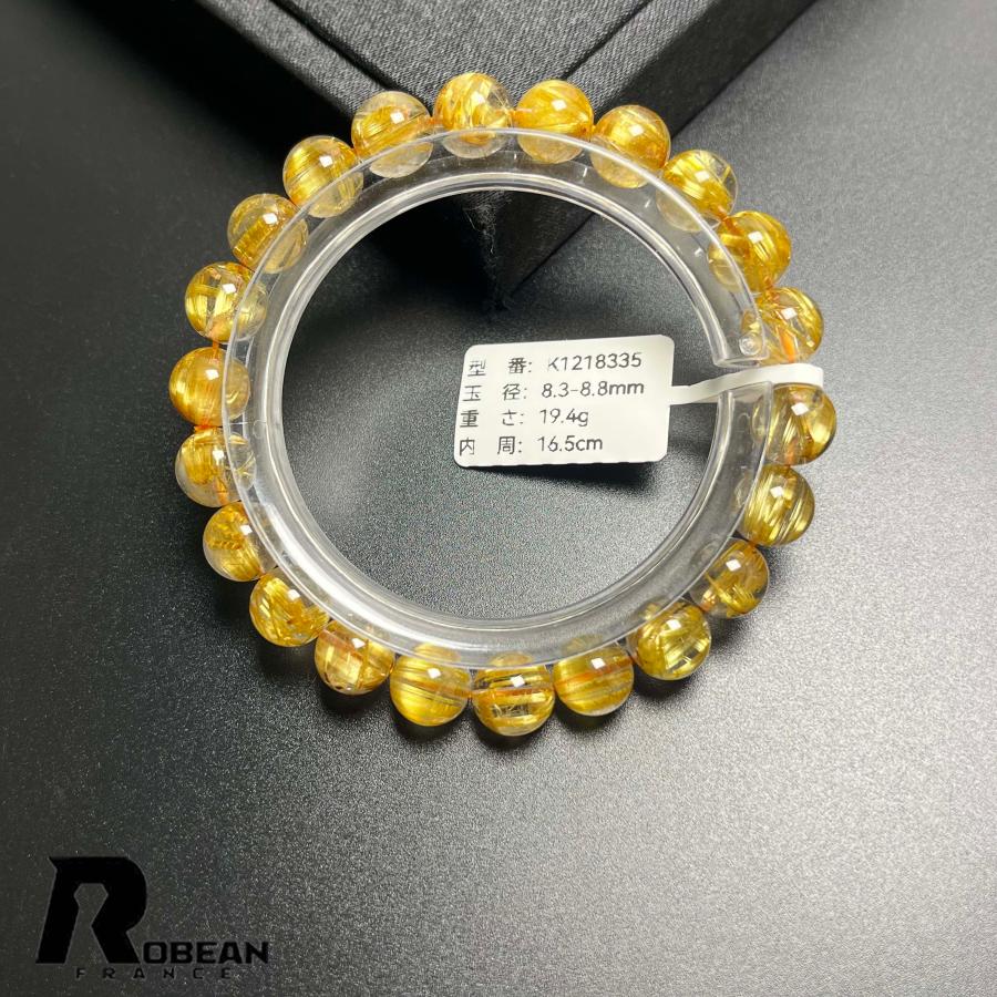上級 EU製 ★ROBEAN・極!極満針ルチルクォーツ★ブレスレット パワーストーン 天然石 綺麗 金運 お守り アクセサリー レディース メンズの画像