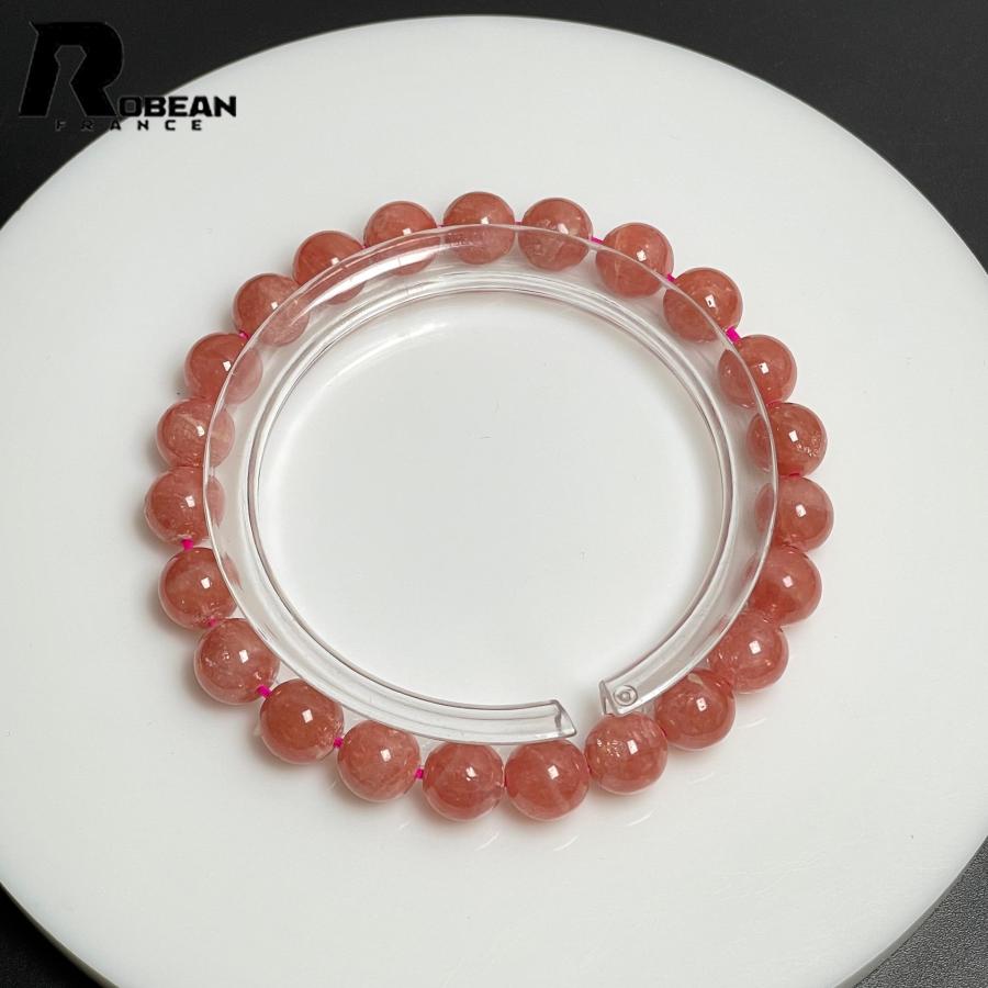上品 EU製★ROBEAN・インカローズ★ブレスレット パワーストーン 原石 天然石 バラ色 ギフト プレゼント 7.8-8.3mm M1025211