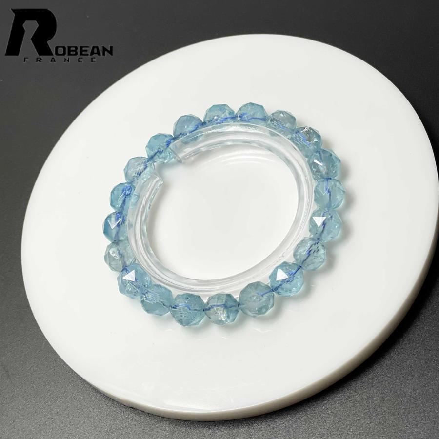逸品 EU製☆ROBEAN・ブルートパーズ☆スターカット ブレスレット 