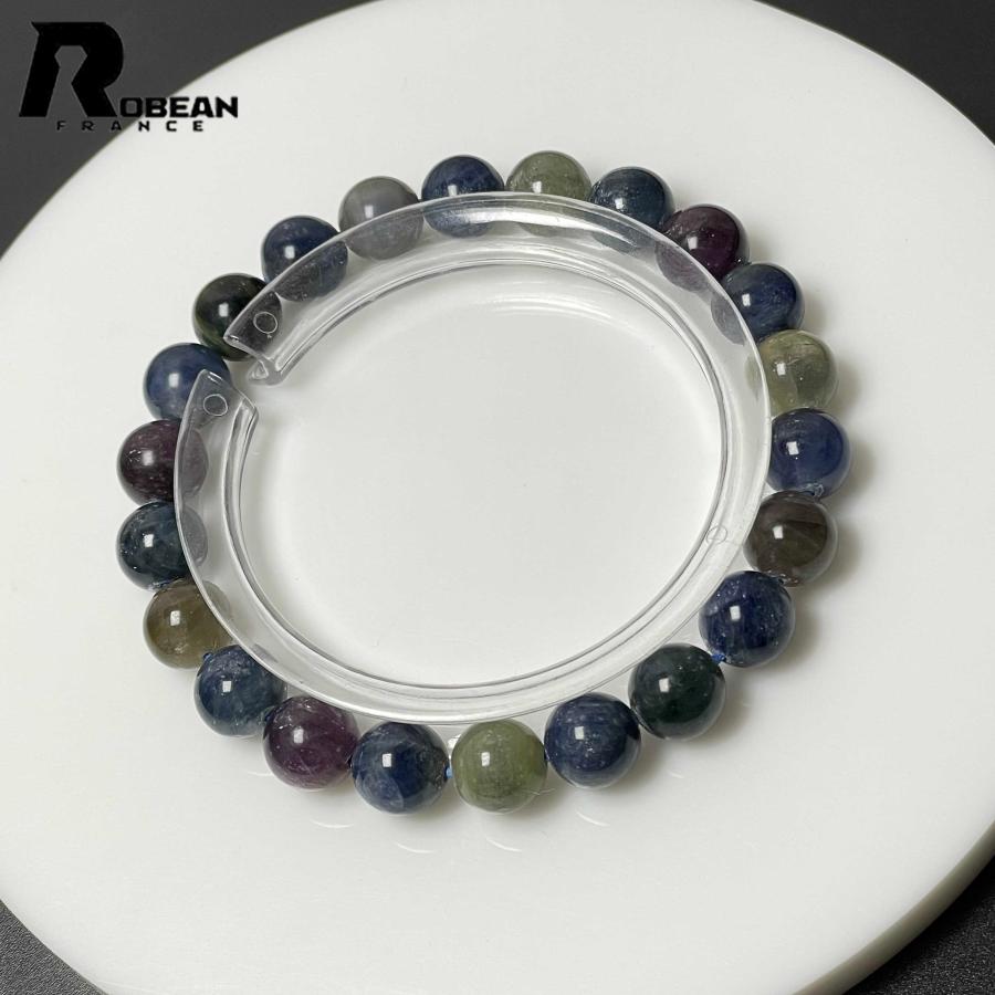 逸品 EU製★ROBEAN・サファイア★パワーストーン アクセサリー 天然石 青玉 きれいめ プレゼント 約8.5-8.8mm M1221798_1