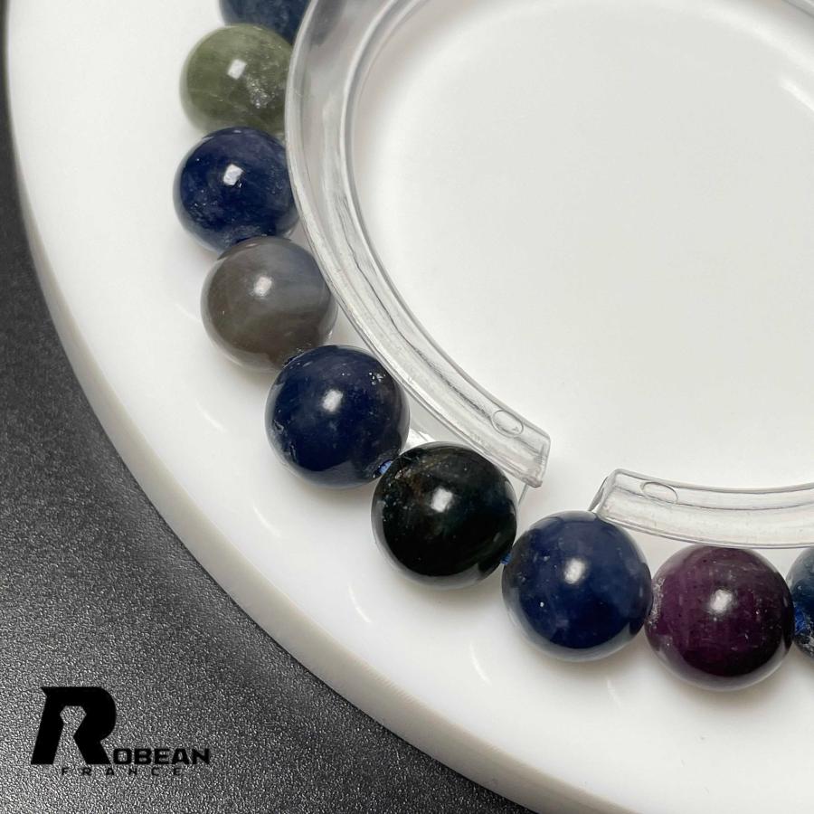 逸品 EU製★ROBEAN・サファイア★パワーストーン アクセサリー 天然石 青玉 きれいめ プレゼント 約8.5-8.8mm M1221798_4