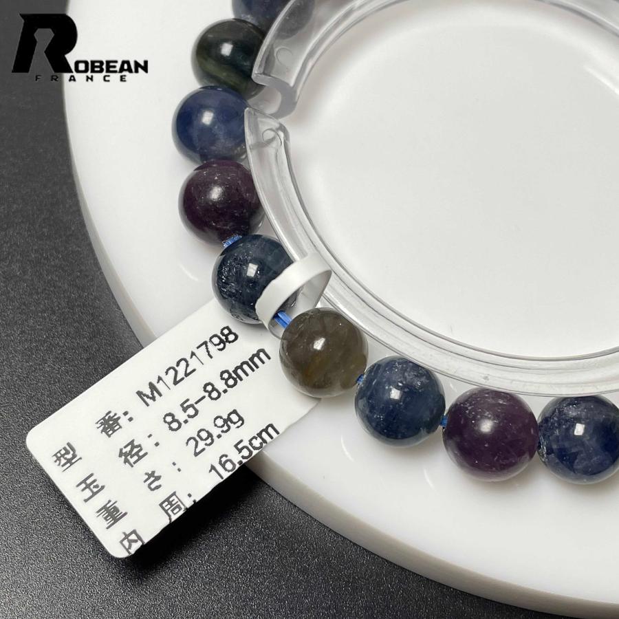 逸品 EU製★ROBEAN・サファイア★パワーストーン アクセサリー 天然石 青玉 きれいめ プレゼント 約8.5-8.8mm M1221798_6