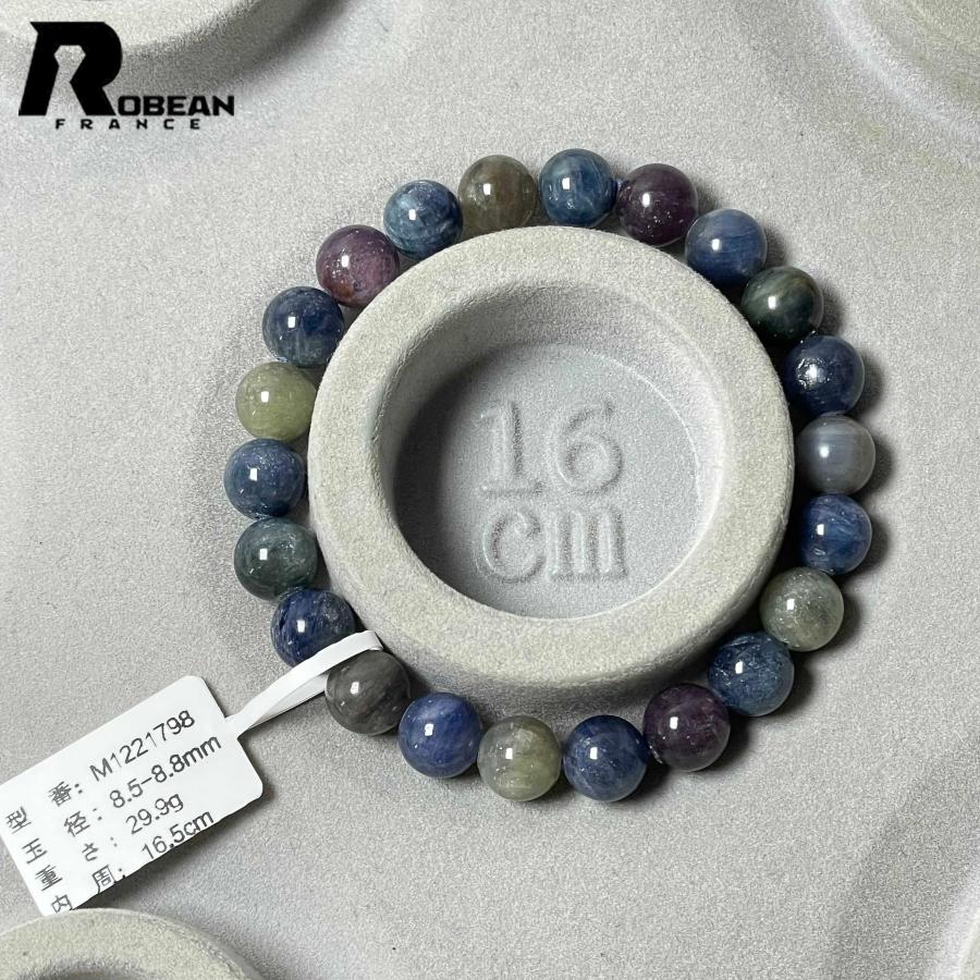 逸品 EU製★ROBEAN・サファイア★パワーストーン アクセサリー 天然石 青玉 きれいめ プレゼント 約8.5-8.8mm M1221798_8