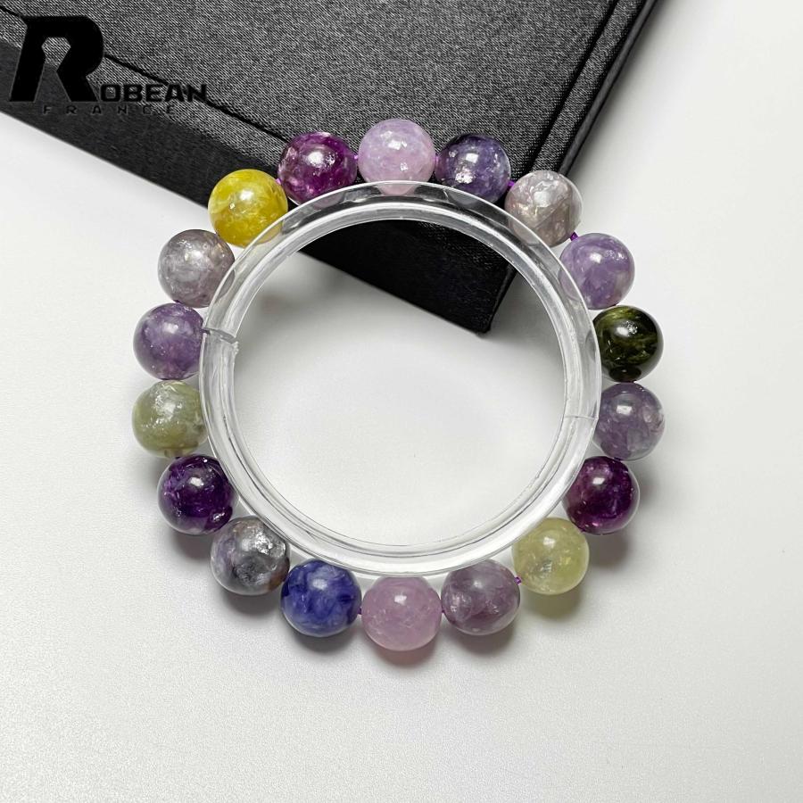 逸品 EU製☆ROBEAN・カラフルマイカ☆雲母 ブレスレット 天然石