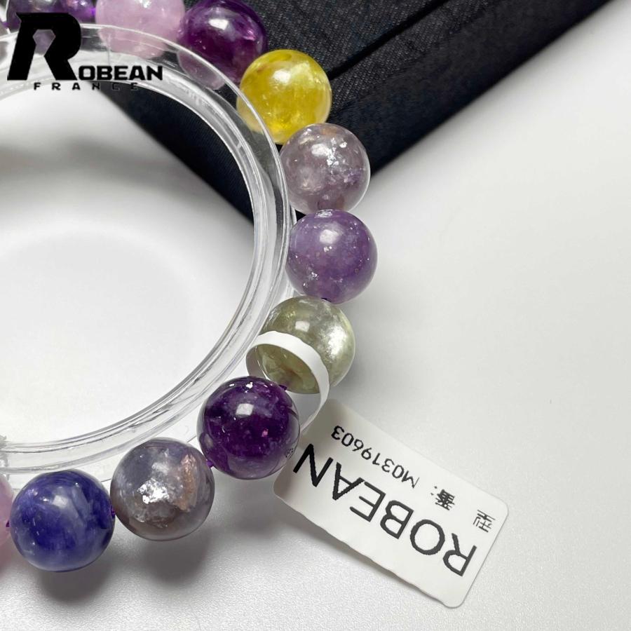 逸品 EU製☆ROBEAN・カラフルマイカ☆雲母 ブレスレット 天然石
