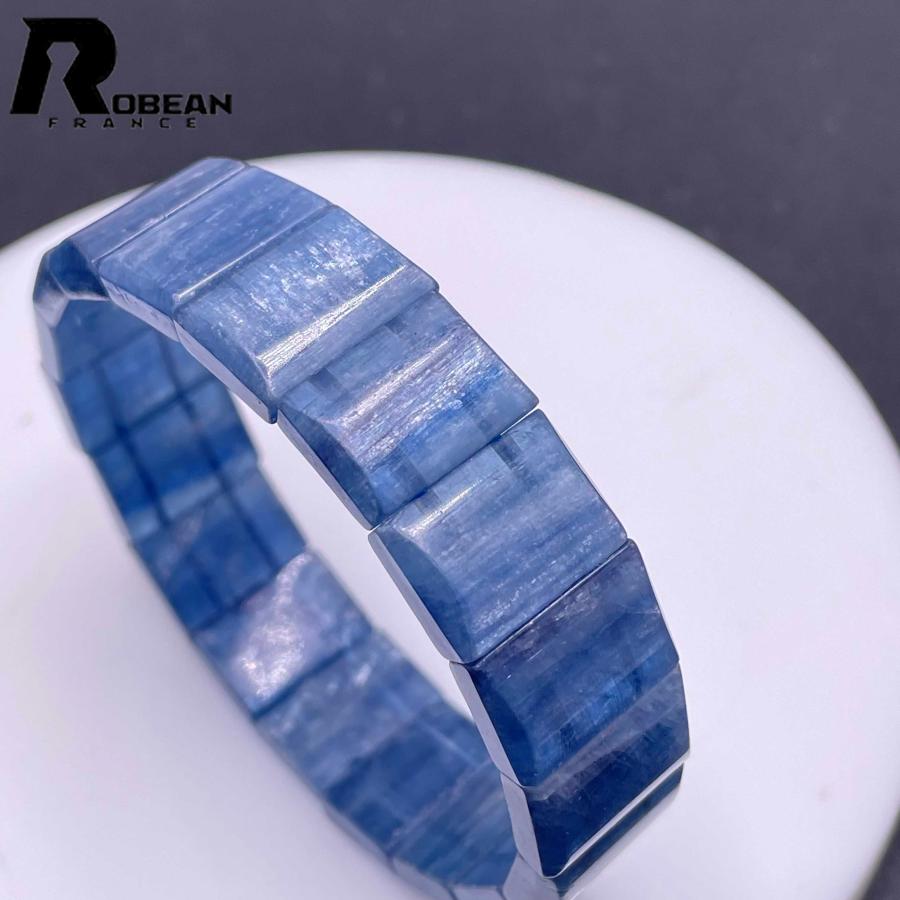 高級 EU製★ROBEAN・カイヤナイト・バングル★パワーストーン アクセサリー 天然石 原石 お守り 高級 15*10.8*4.5mm M0421996の画像
