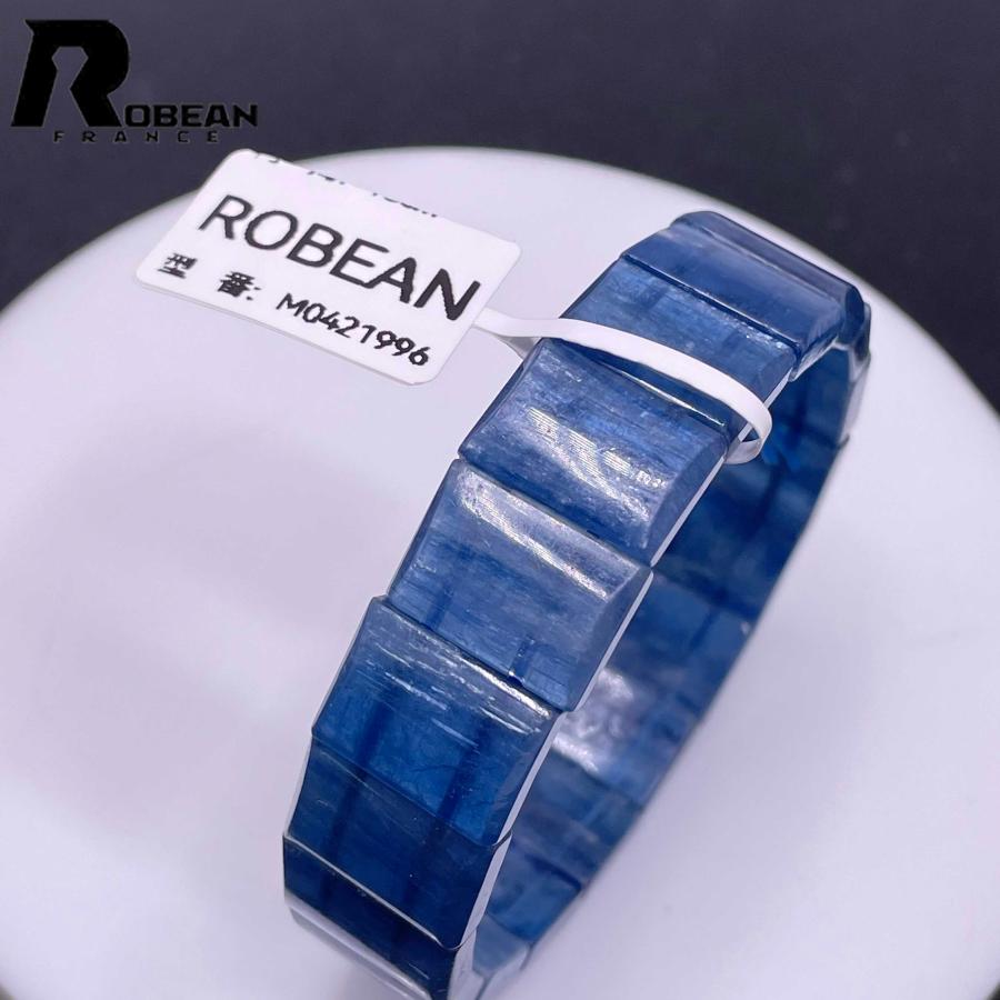 高級 EU製★ROBEAN・カイヤナイト・バングル★パワーストーン アクセサリー 天然石 原石 お守り 高級 15*10.8*4.5mm M0421996の画像