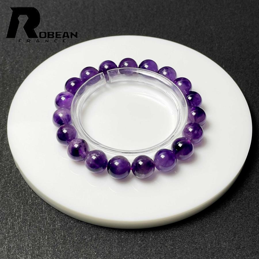 逸品 EU製★ROBEAN・パープルスーパーセブン★パワーストーン ブレスレット 天然石 綺麗 お守り ギフト  10.3-10.6mm M1030899の画像