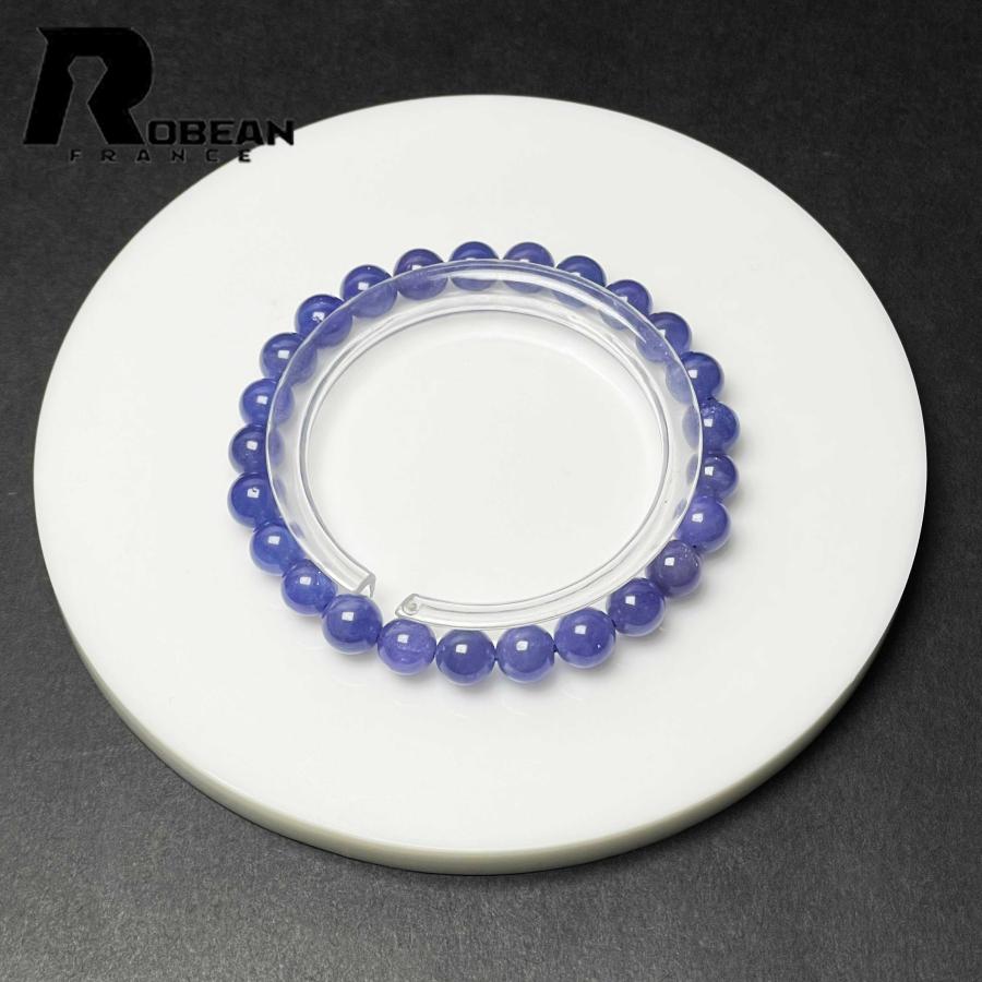 絶賛 EU製★ROBEAN・タンザナイト★パワーストーン ブレスレット 天然石 原石 お守り ギフト 7-7.8mm H1211247の画像