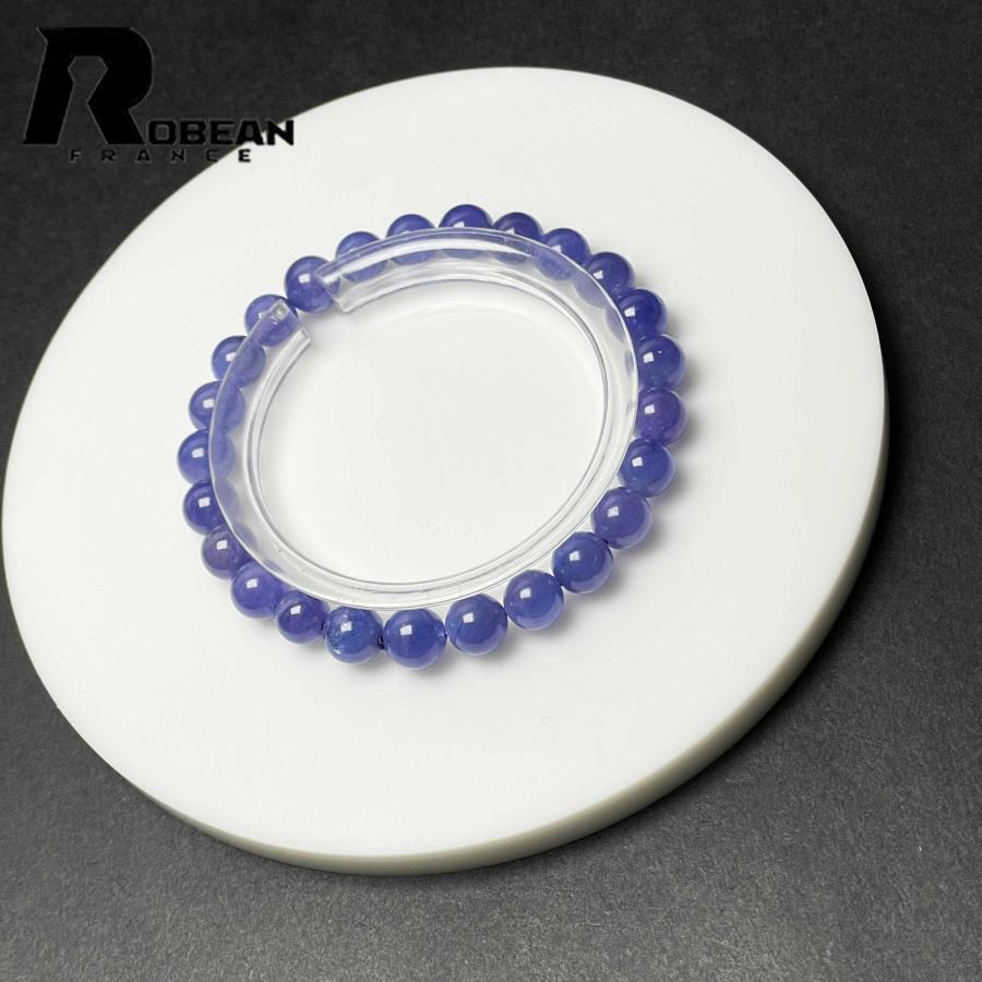 絶賛 EU製★ROBEAN・タンザナイト★パワーストーン ブレスレット 天然石 原石 お守り ギフト 7-7.8mm H1211247の画像