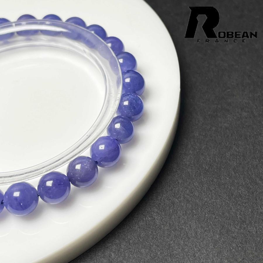絶賛 EU製★ROBEAN・タンザナイト★パワーストーン ブレスレット 天然石 原石 お守り ギフト 7-7.8mm H1211247の画像