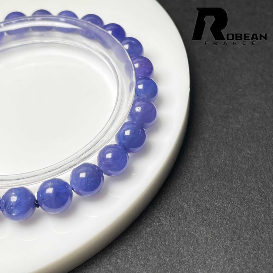 絶賛 EU製★ROBEAN・タンザナイト★パワーストーン ブレスレット 天然石 原石 お守り ギフト 7-7.8mm H1211247の画像