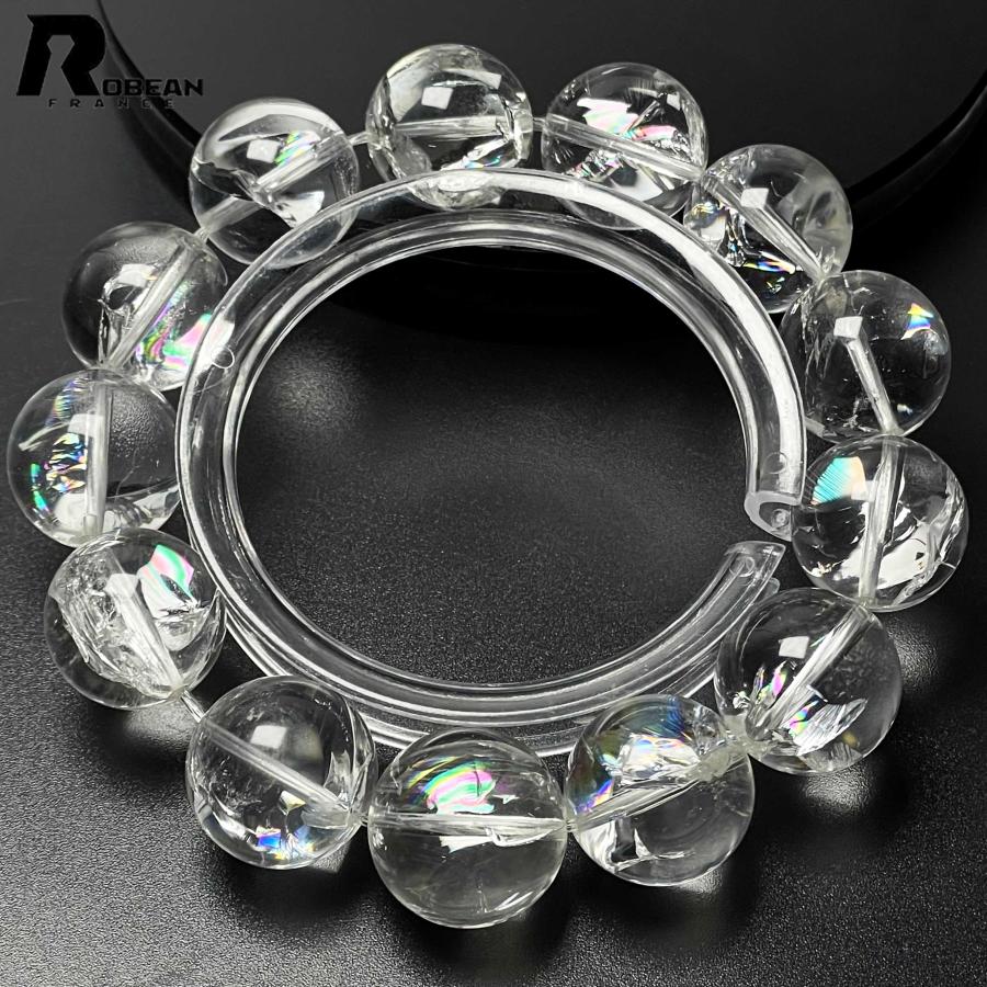 夢色 EU製 ★ROBEAN・レインボーアイリスクォーツ★パワーストーン ブレスレット アクセサリー 天然石 浄化 15.3-16.5mm M1226373の画像