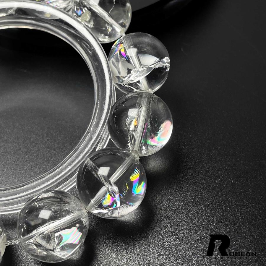 夢色 EU製 ★ROBEAN・レインボーアイリスクォーツ★パワーストーン ブレスレット アクセサリー 天然石 浄化 15.3-16.5mm M1226373の画像