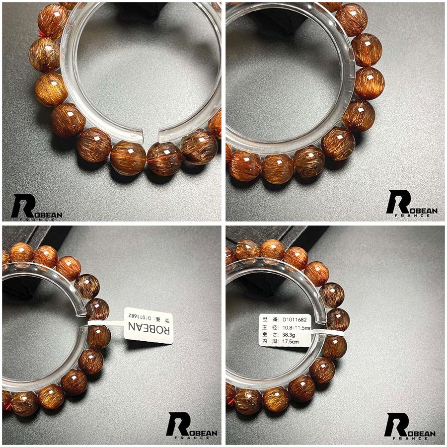夢色 EU製 ★ROBEAN・猫目レッド銅髪ルチルクォーツ★ブレスレット パワーストーン 天然石 金運 お守り プレゼント アクセサリー レディース メンズの画像