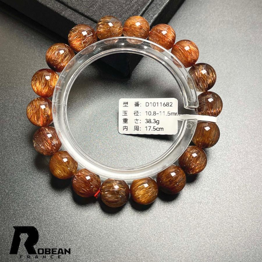 夢色 EU製 ★ROBEAN・猫目レッド銅髪ルチルクォーツ★ブレスレット パワーストーン 天然石 金運 お守り プレゼント アクセサリー レディース メンズの画像
