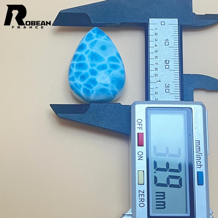 逸品 EU製★ROBEAN・ラリマーペンダント★パワーストーン アクセサリー 天然石 高級 綺麗 お守り 約33.9*23.9*12.2mm D0308498の画像