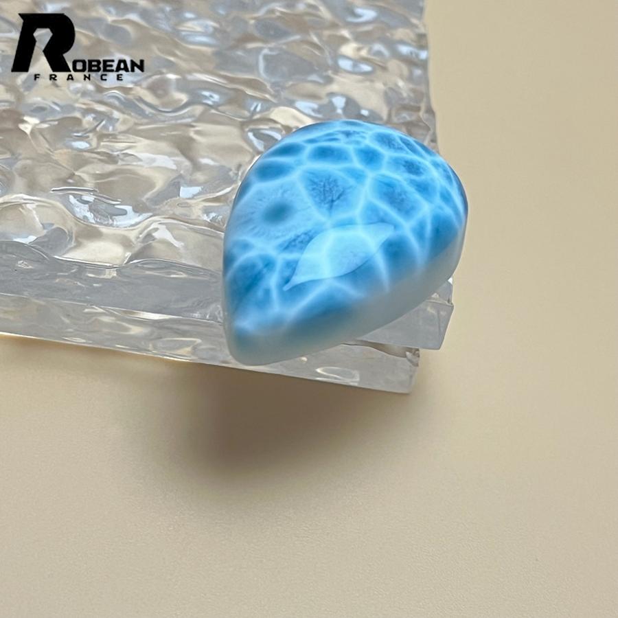 逸品 EU製★ROBEAN・ラリマーペンダント★パワーストーン アクセサリー 天然石 高級 綺麗 お守り 約33.9*23.9*12.2mm D0308498の画像