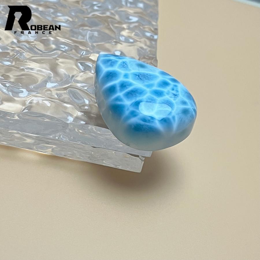 逸品 EU製★ROBEAN・ラリマーペンダント★パワーストーン アクセサリー 天然石 高級 綺麗 お守り 約33.9*23.9*12.2mm D0308498の画像