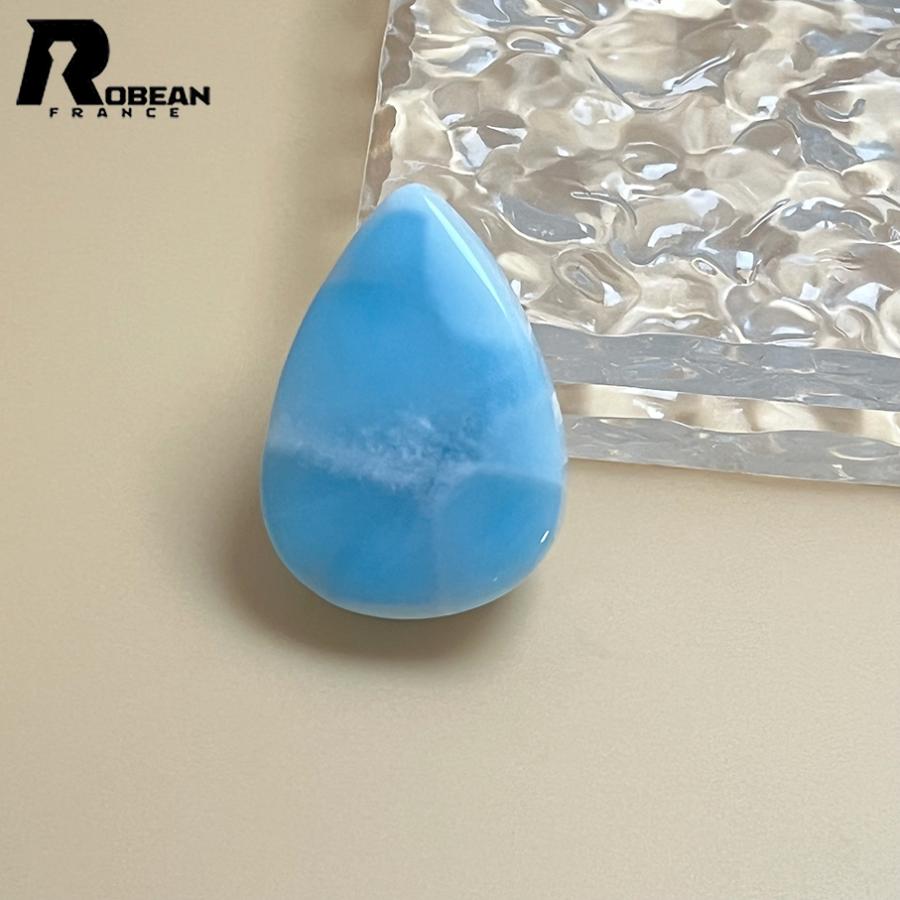 逸品 EU製★ROBEAN・ラリマーペンダント★パワーストーン アクセサリー 天然石 高級 綺麗 お守り 約33.9*23.9*12.2mm D0308498の画像