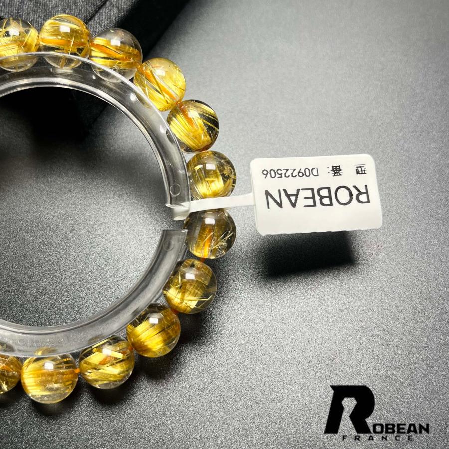 夢色 EU製★ROBEAN・極!極満針ルチルクォーツ★ ブレスレット パワーストーン 天然石 金運 お守り 9.8-10.3mm D0922506の画像