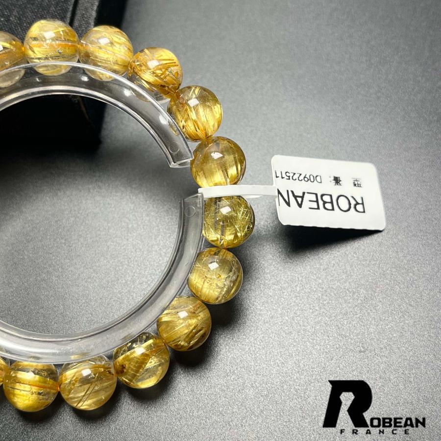絶賛 EU製★ROBEAN・極!極満針ルチルクォーツ★ブレスレット パワーストーン 天然石 金運 お守り 10.3-10.8mm D0922511の画像