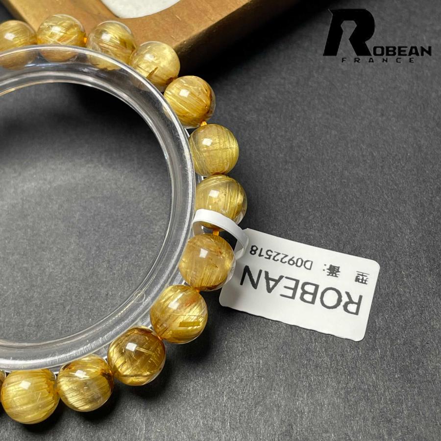 綺麗 EU製★ROBEAN・極!極満針ルチルクォーツ★ブレスレット パワーストーン 天然石 金運 お守り 8.9-9.3mm D0922518の画像