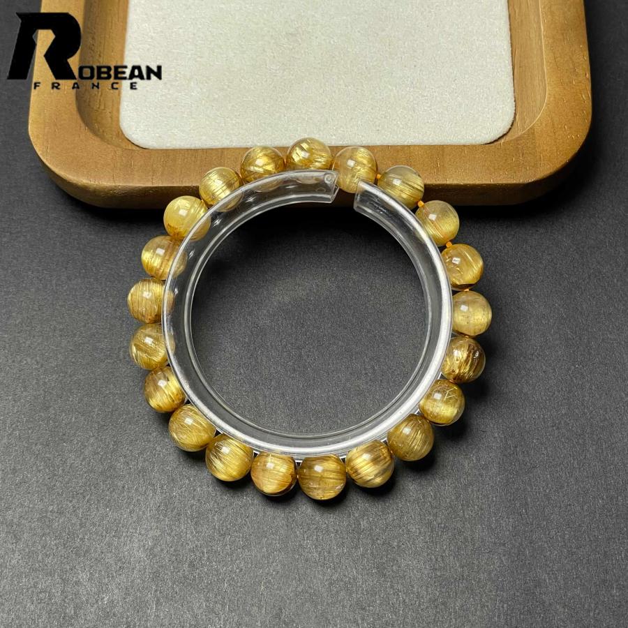 綺麗 EU製★ROBEAN・極!極満針ルチルクォーツ★ブレスレット パワーストーン 天然石 金運 お守り 8.9-9.3mm D0922518の画像