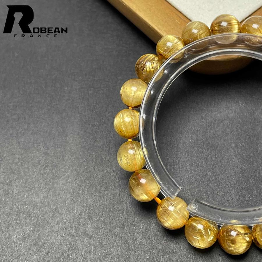 綺麗 EU製★ROBEAN・極!極満針ルチルクォーツ★ブレスレット パワーストーン 天然石 金運 お守り 8.9-9.3mm D0922518の画像