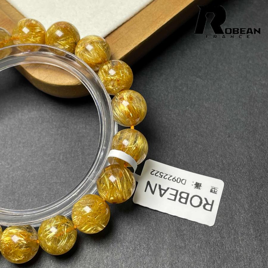 上品 EU製★ROBEAN・極!極満針ルチルクォーツ★ブレスレット パワーストーン 天然石 金運 お守り 10.8-11.2mm D0922522の画像