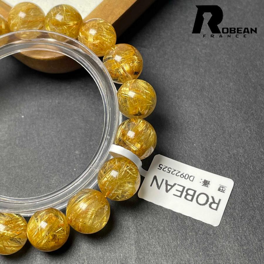 逸品 EU製★ROBEAN・極!極満針ルチルクォーツ★ブレスレット パワーストーン 天然石 綺麗 金運 お守り 11.8-12.3mm D0922525の画像