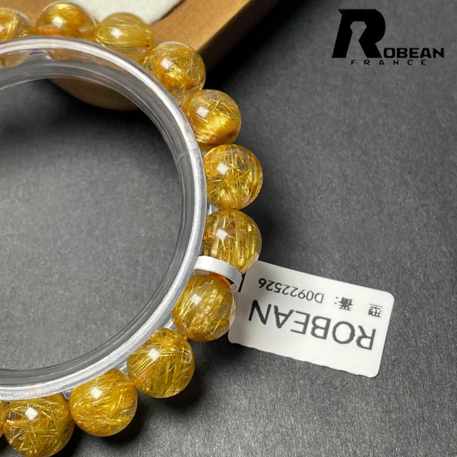 高級 EU製★ROBEAN・極!極満針ルチルクォーツ★ブレスレット パワーストーン 天然石 金運 お守り 10.4-10.8mm D0922526の画像