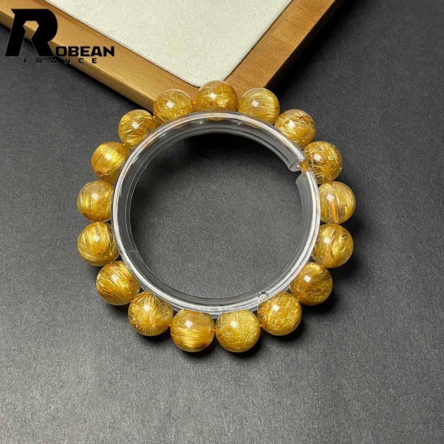 絶賛 EU製★ROBEAN・極!極満針ルチルクォーツ★ブレスレット パワーストーン 天然石 綺麗 金運 お守り 12.2-12.8mm D0922527の画像