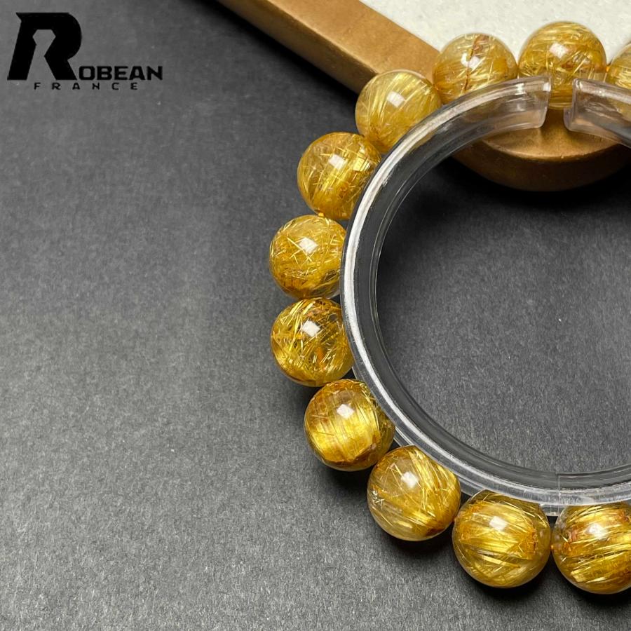 絶賛 EU製★ROBEAN・極!極満針ルチルクォーツ★ブレスレット パワーストーン 天然石 綺麗 金運 お守り 12.2-12.8mm D0922527の画像