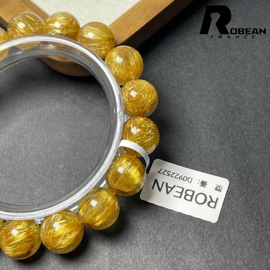 絶賛 EU製★ROBEAN・極!極満針ルチルクォーツ★ブレスレット パワーストーン 天然石 綺麗 金運 お守り 12.2-12.8mm D0922527の画像