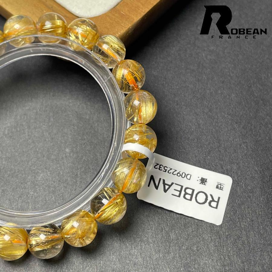 上品 EU製★ROBEAN・極!極満針ルチルクォーツ★ブレスレット パワーストーン 天然石 金運 お守り 9.5-9.8mm D0922532の画像