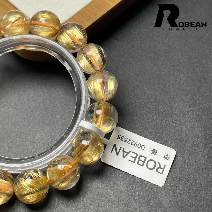 逸品 EU製★ROBEAN・極!極満針ルチルクォーツ★ブレスレット パワーストーン 天然石 綺麗 金運 お守り 12-12.7mm D0922535の画像