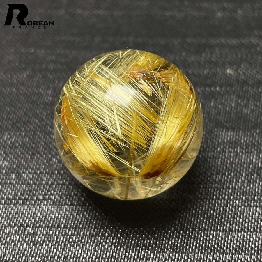 絶賛 EU製★ROBEAN・極!極満針ルチルクォーツ★ ボール パワーストーン 天然石 金運 お守り ボール 1粒 19.4mm D0422100の画像