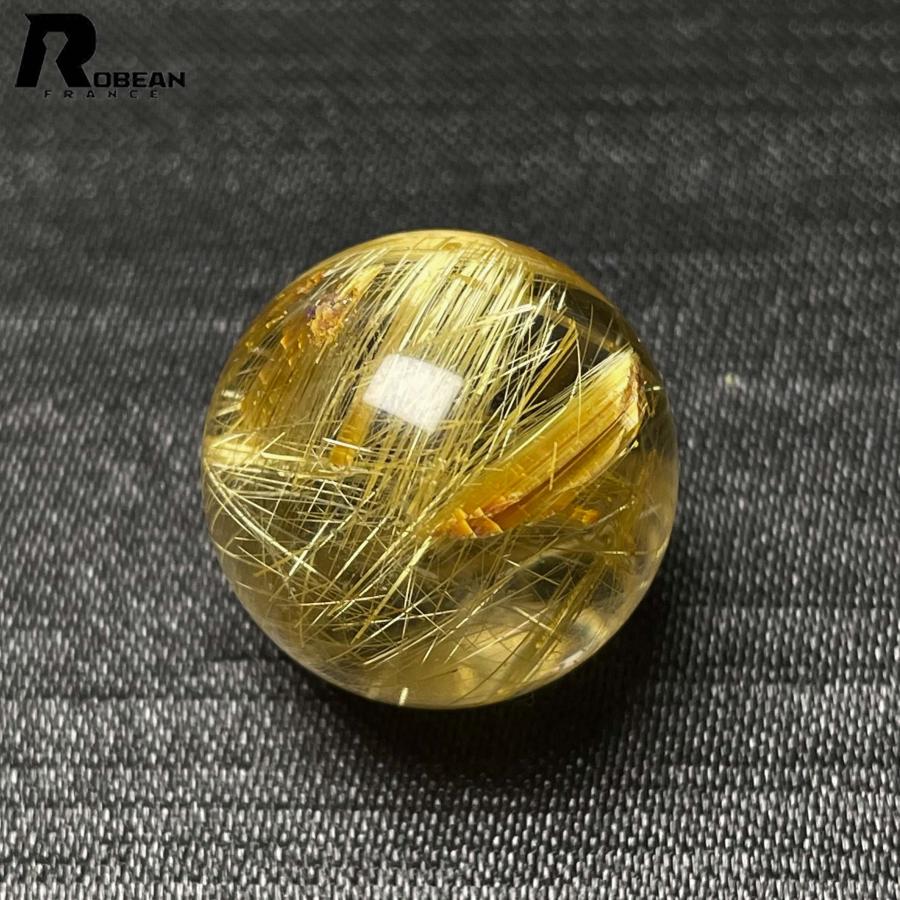 絶賛 EU製★ROBEAN・極!極満針ルチルクォーツ★ ボール パワーストーン 天然石 金運 お守り ボール 1粒 19.4mm D0422100の画像