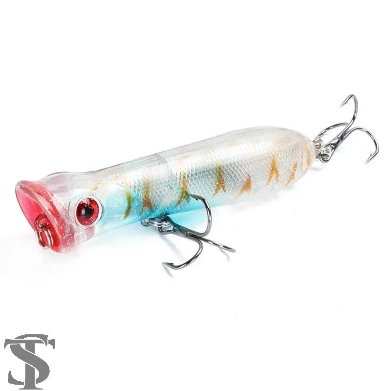 並行輸入品 1PCS 8CM 11G ポッパー釣りルアー 6# フック トップ