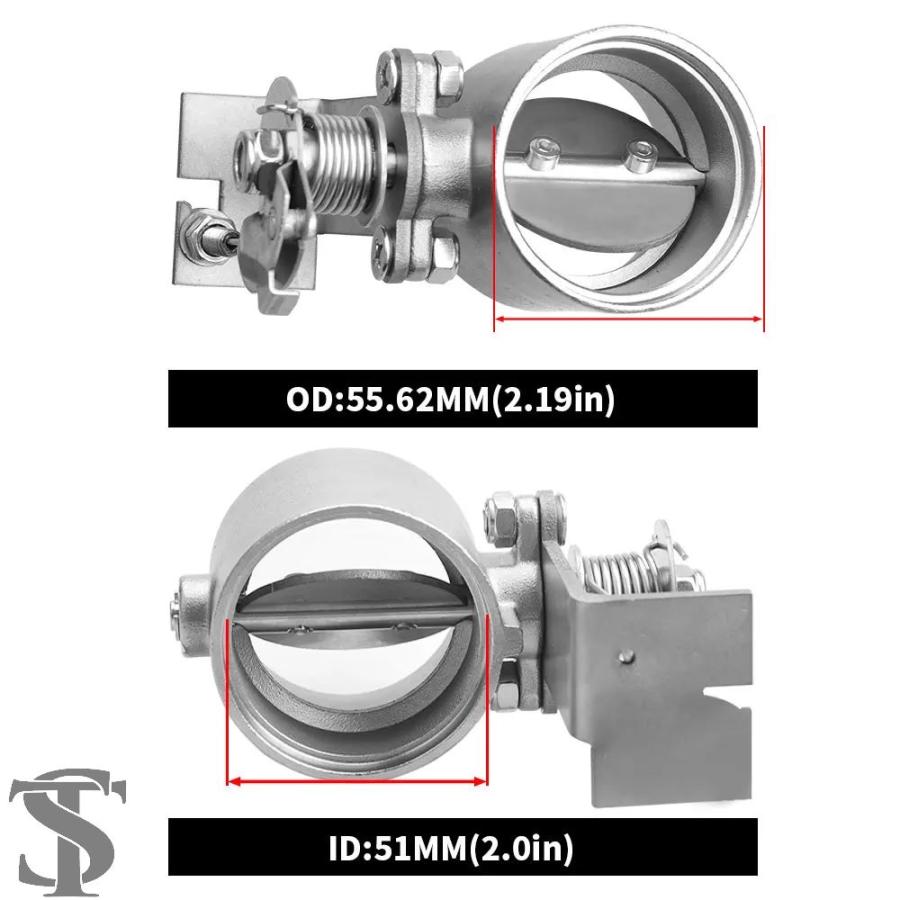 マフラー　可変バブル　手動操作　51mm 並行輸入品 汎用バイク 2 インチ/51 MM 60 MM手動操作排気カットアウト