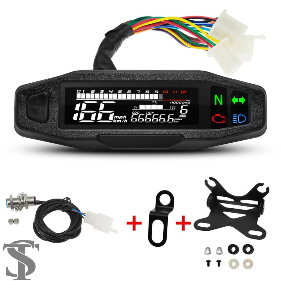 並行輸入品 バイクデジタルダッシュ汎用 GPS スピードメーター KM/H