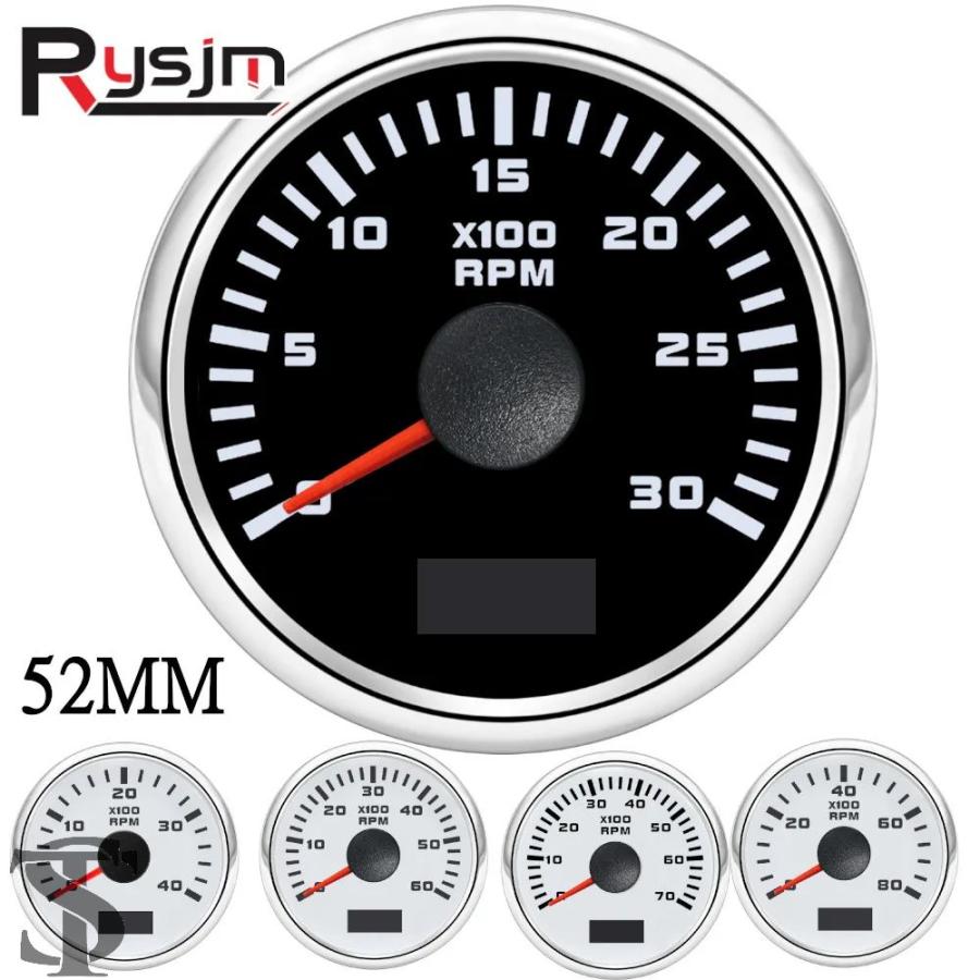 並行輸入品 3000/4000/6000/7000/8000 RPM 52 MMボートタコメーター